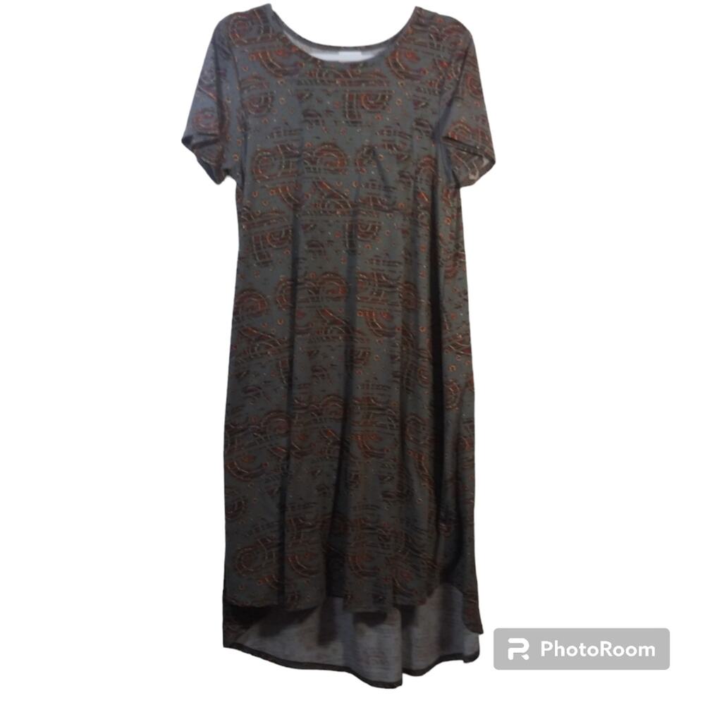 Lularoe Paisley Print Short Sleeve Tee Shirt Dress Size M